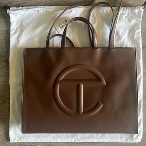 NWT Telfar Large Chocolate Shopping bag w/ dust bag